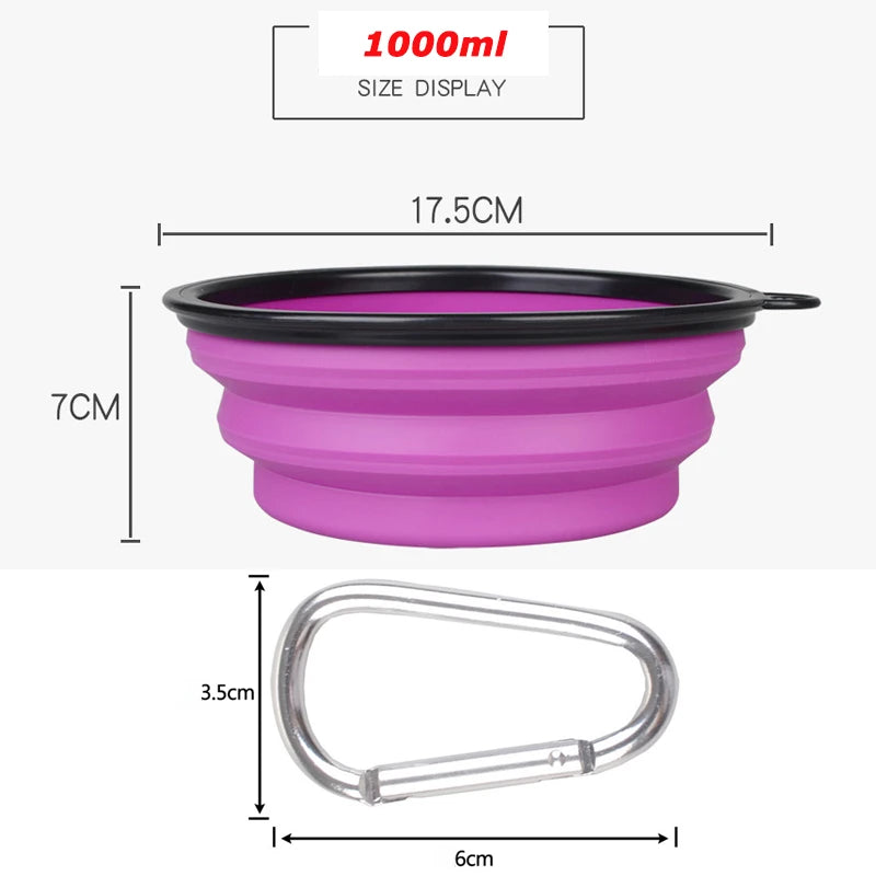 Large Collapsible Dog Silicone Bowl Perfect for Travel