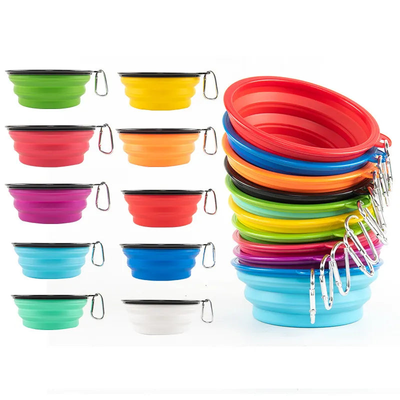 Large Collapsible Dog Silicone Bowl Perfect for Travel