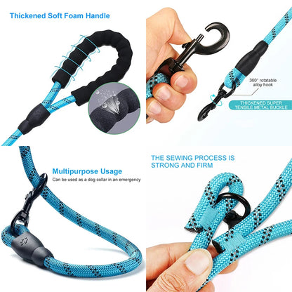 Heavy Duty Nylon Reflective Dog Leash by EverydayPaws