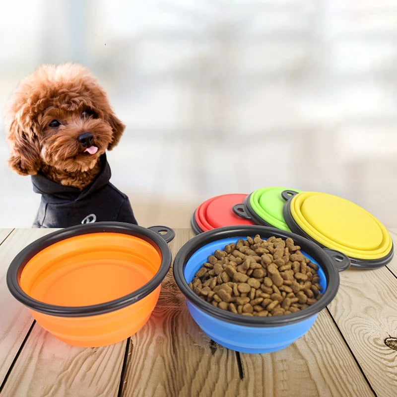 Large Collapsible Dog Silicone Bowl Perfect for Travel