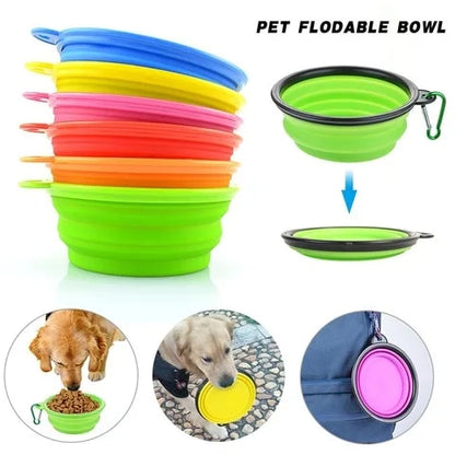 Large Collapsible Dog Silicone Bowl Perfect for Travel