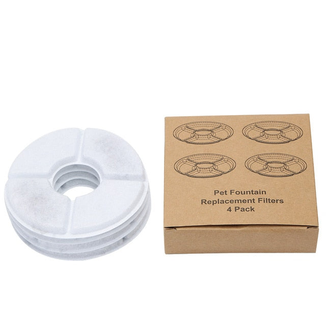 Pet Water Fountain Replacement Filters (4-Pack)